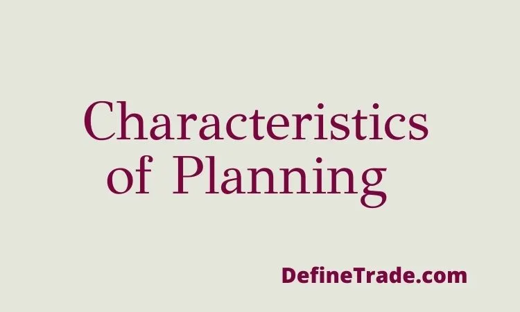  Characteristics of Planning